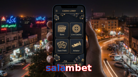 Main screen of Salambet app page for PK players